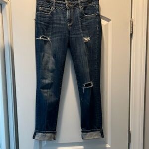 Distressed KUT Blue Jeans